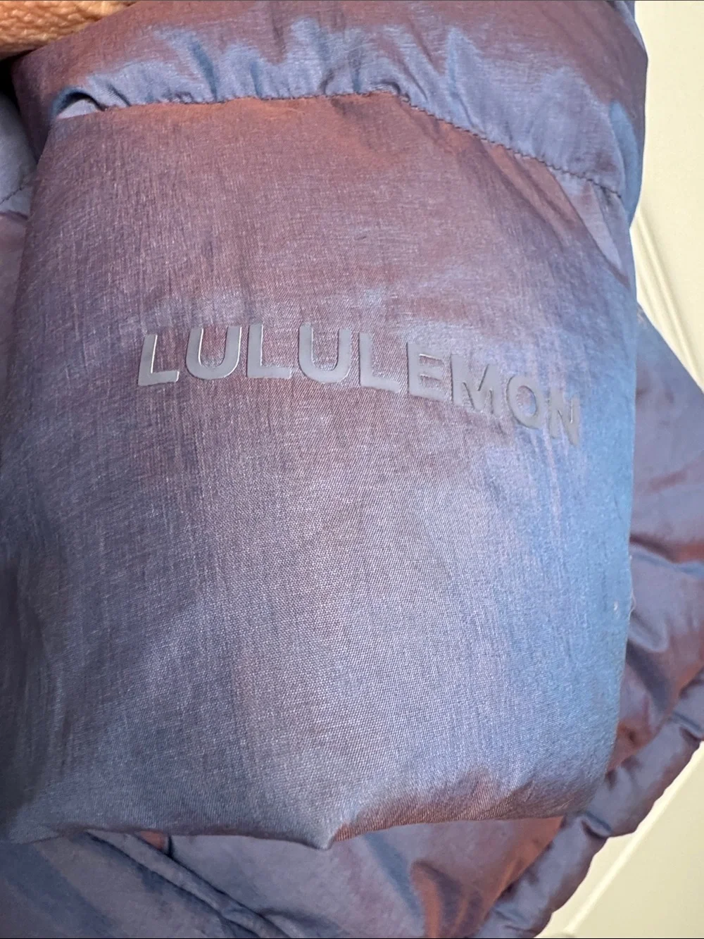 Lululemon Wunder Puff Jacket Iridescent Heathered Wild Indigo goose Down size 0